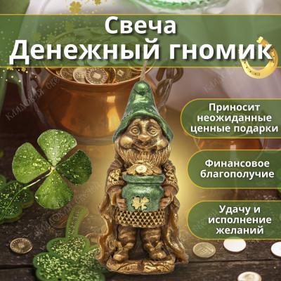 Свеча "Денежный гномик"